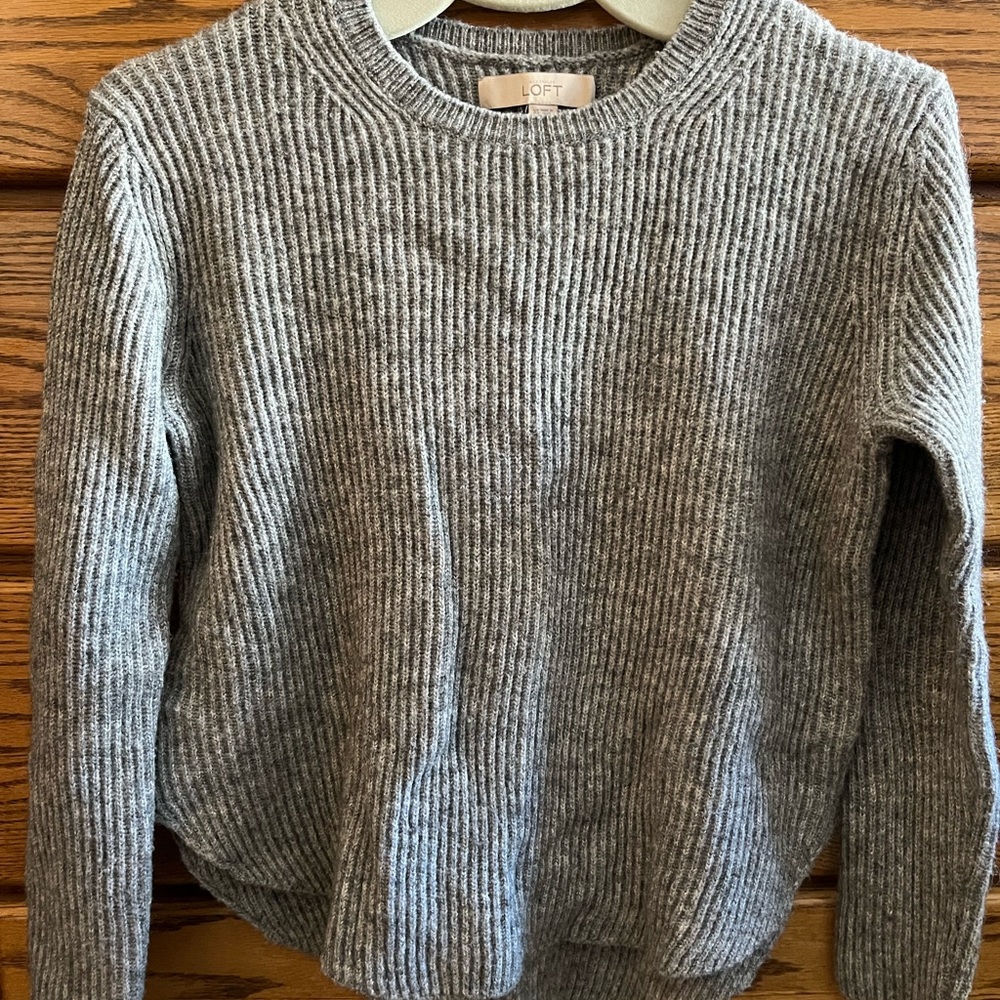 Loft Grey Knit Sweater